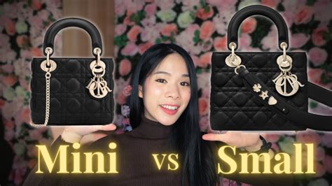 princess dior perfume|lady dior mini vs small.